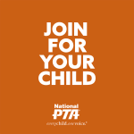 PTA-for-your-child-GIF White text on orange background from National PTA saying Join For Your Child